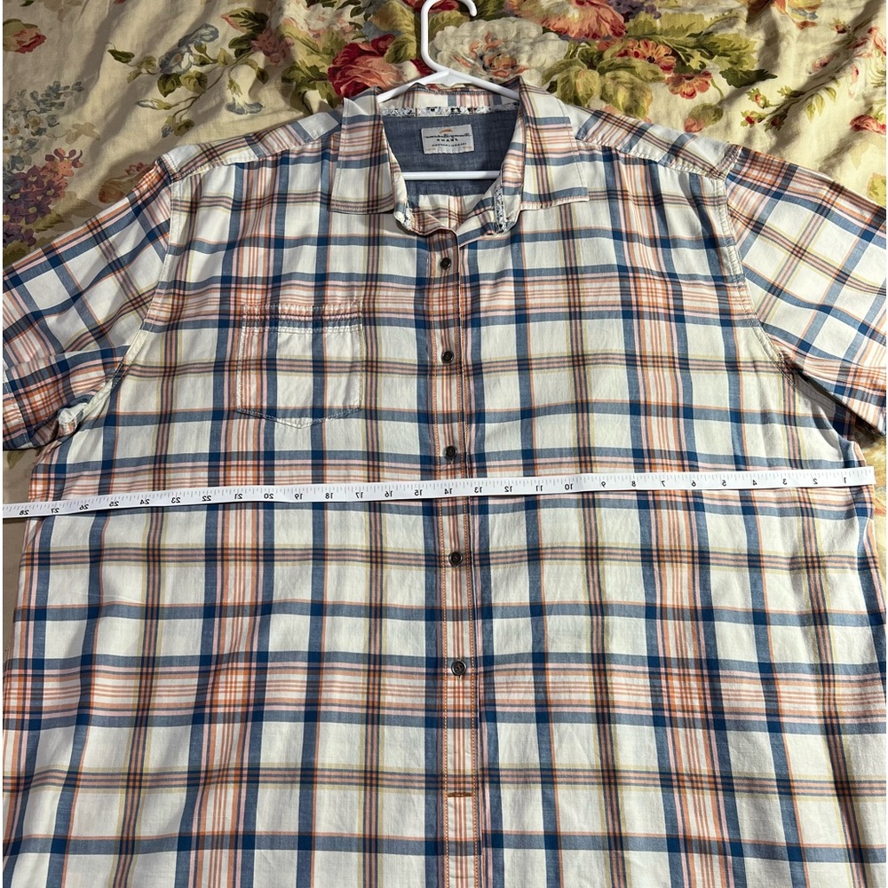 Tommy Bahama Jeans Button Shirt Mens 3XL/3TG Plaid Short Sleeve Island Crafted